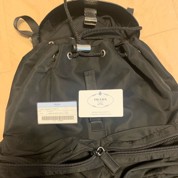 Authenic PRADA Tessuto Nylon Leather Backpack - Picture 4 of 13